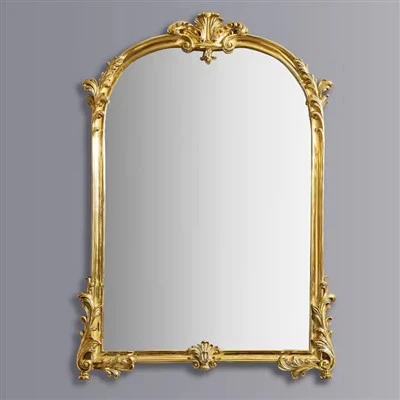 Matēta misiņa pilna garuma spogulis